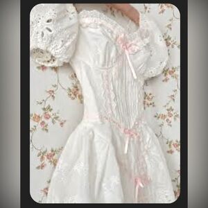 MadeWell,XS,White.Midi Corset Dress